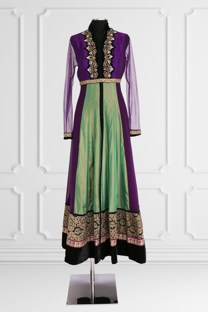 Purple and Green Anarkali