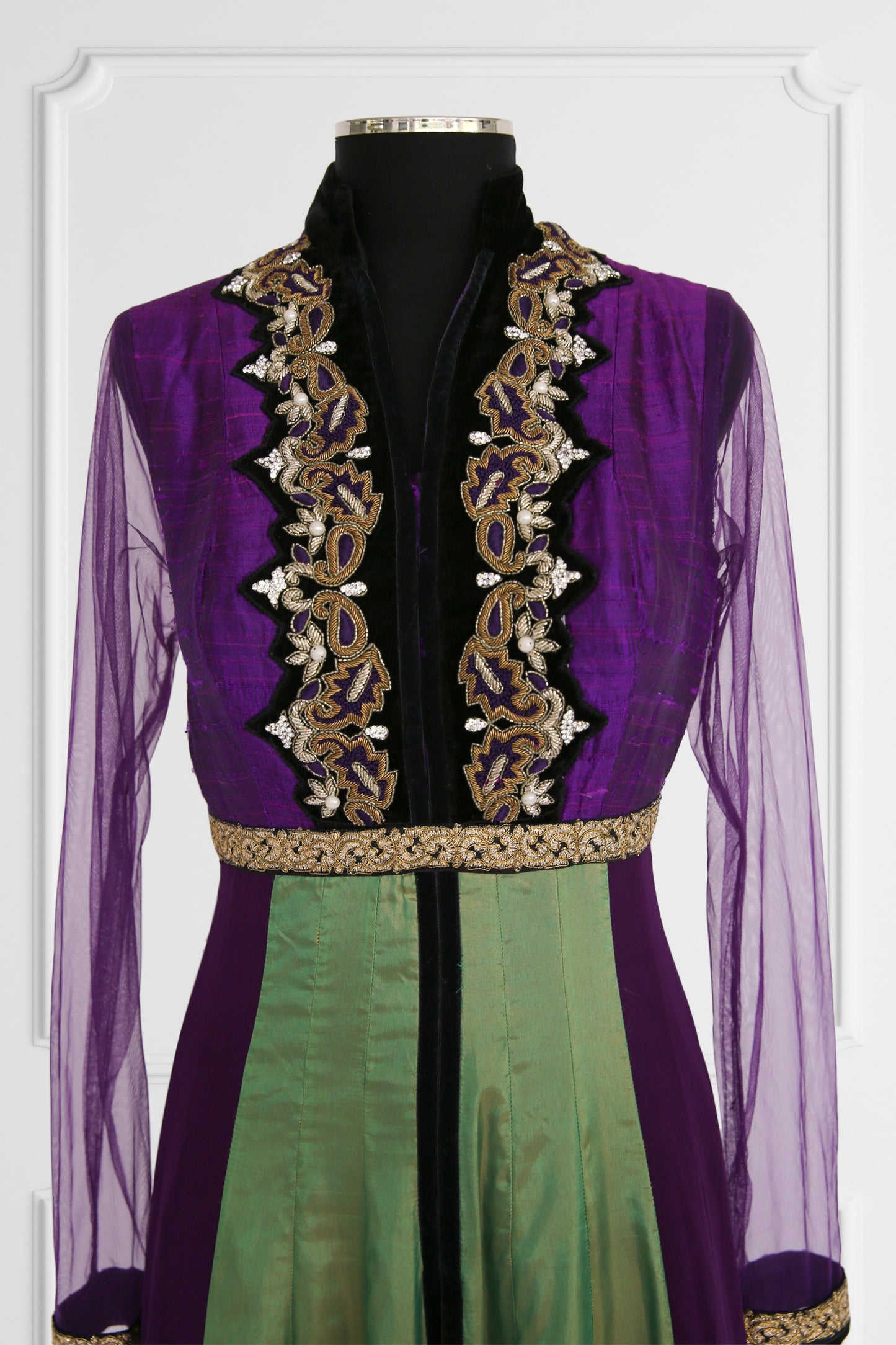 Purple and Green Anarkali