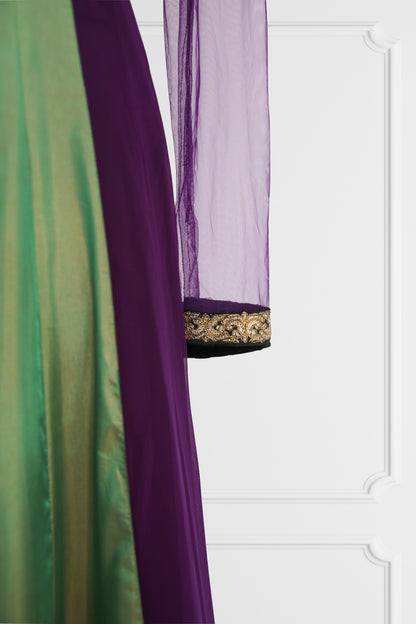 Purple and Green Anarkali