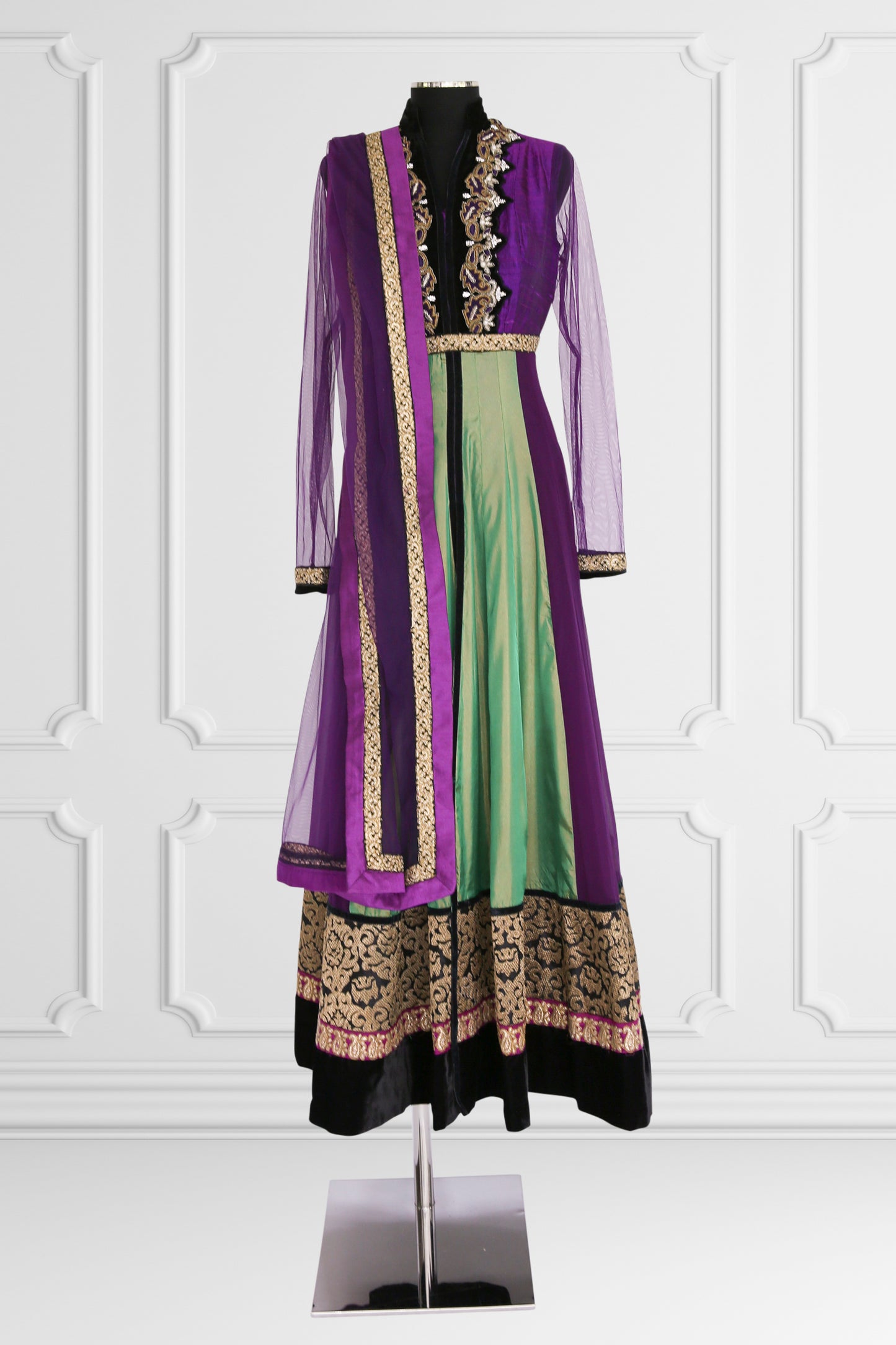 Purple and Green Anarkali