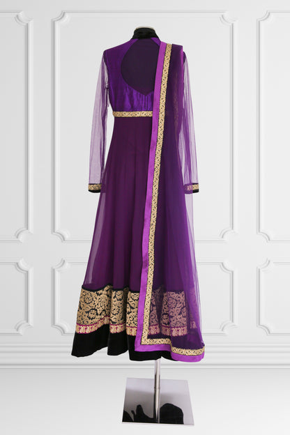 Purple and Green Anarkali