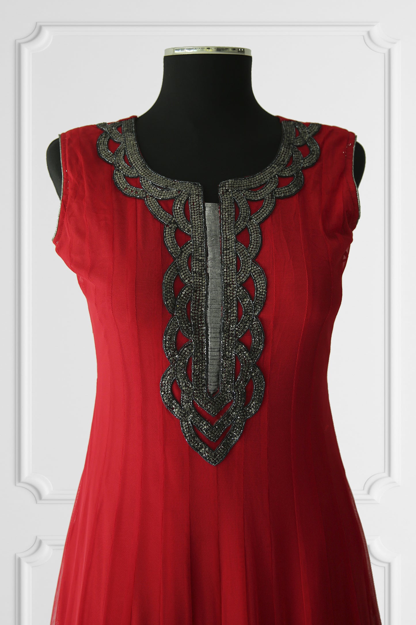 Red Anarkali Set