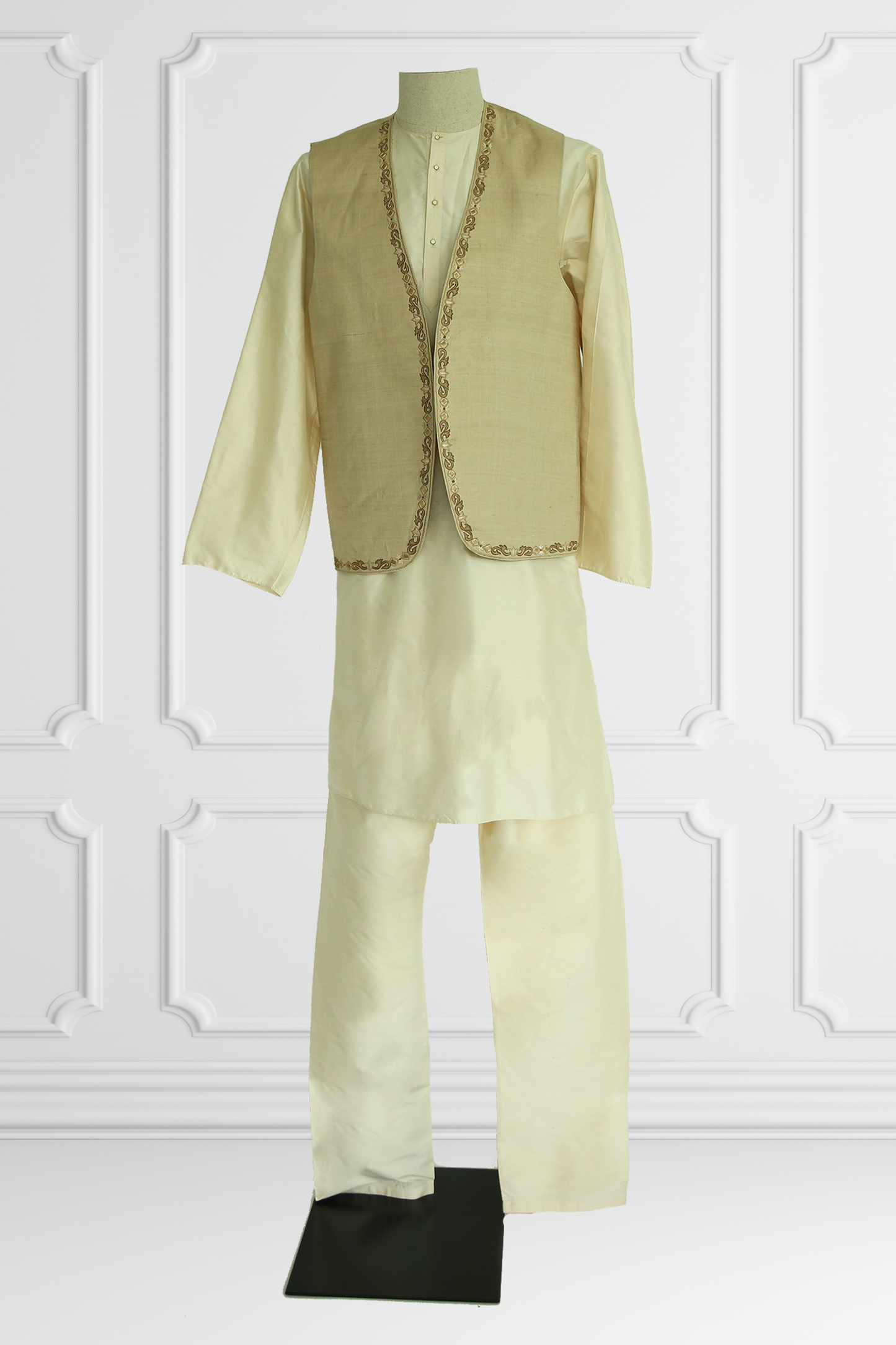 Silk Kurta Set with Vest