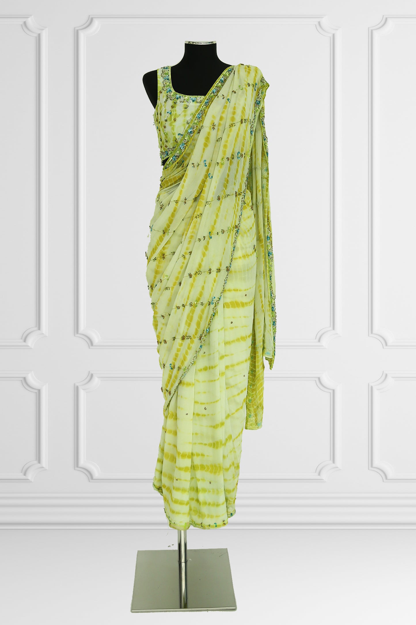 Two Blouse Tie Die Saree Set