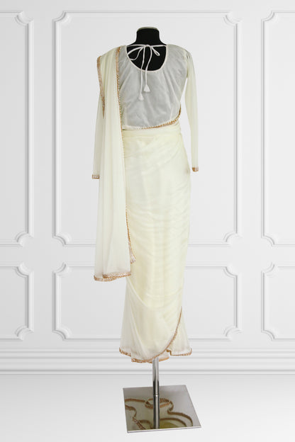 Ivory Elegance Saree Set