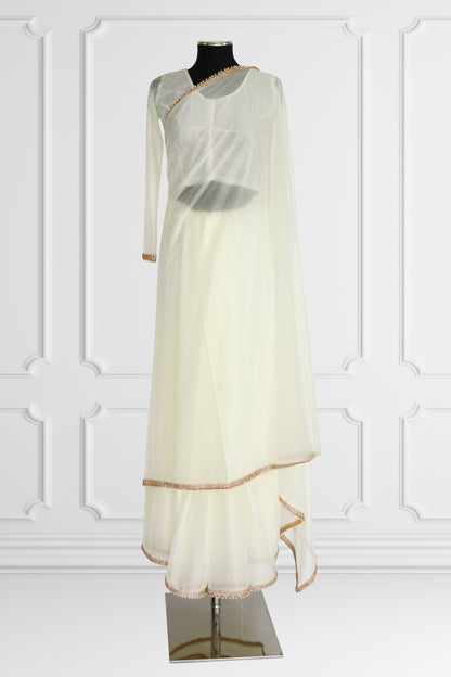 Ivory Elegance Saree Set