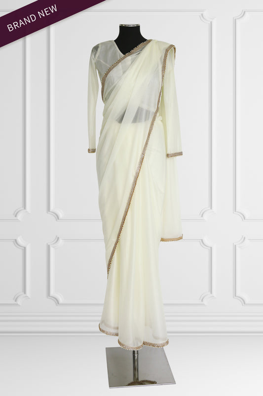 Ivory Elegance Saree Set