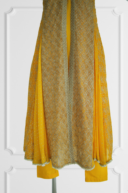 Yellow and Gold Kurta Set