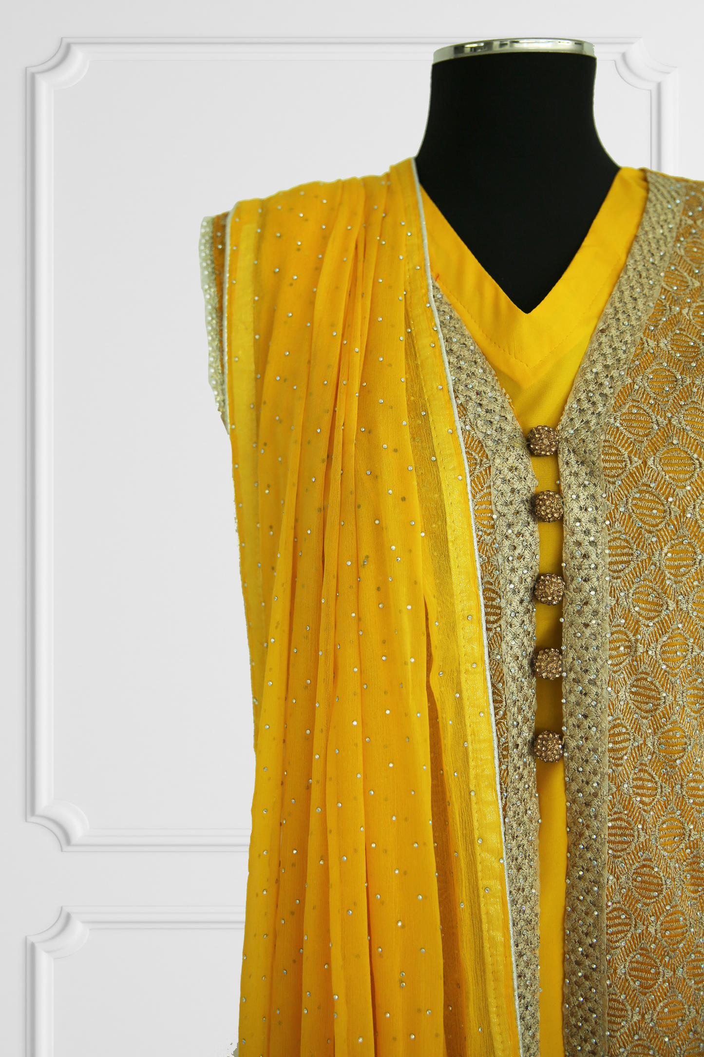 Yellow and Gold Kurta Set